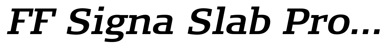 FF Signa Slab Pro Demi Bold Italic